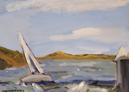 sailing in the bay 11"x14" print