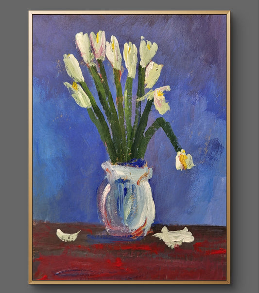 Tulips in pot  "11x14" print