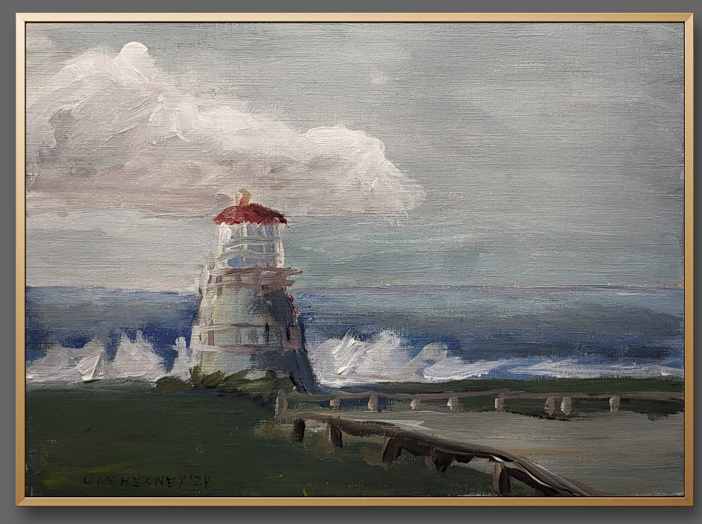 Lighthouse Over Bay 11"x14" print