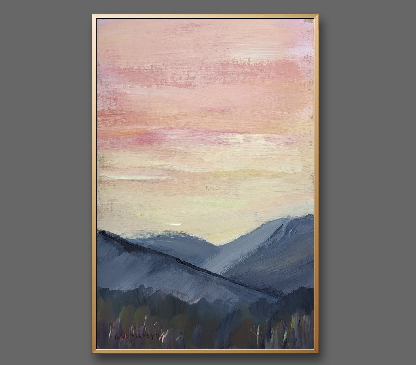 Sunrise Over Mountains 11"x14" print