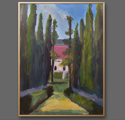 House Through Trees 11"x14" print